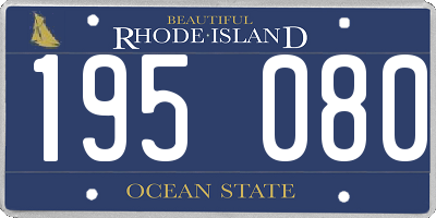 RI license plate 195080