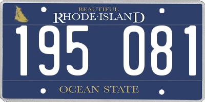 RI license plate 195081