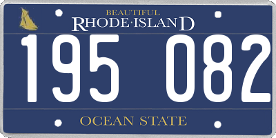 RI license plate 195082