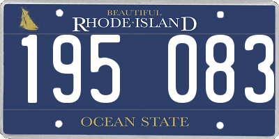 RI license plate 195083