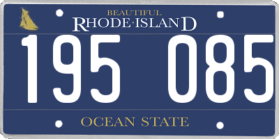 RI license plate 195085