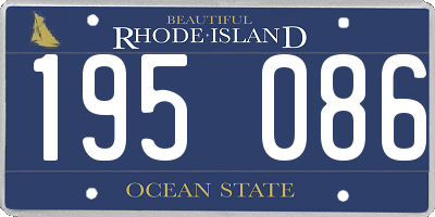 RI license plate 195086