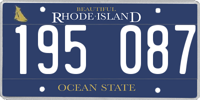 RI license plate 195087