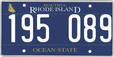 RI license plate 195089