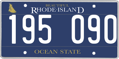 RI license plate 195090