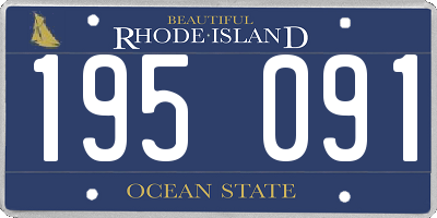 RI license plate 195091