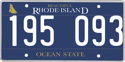 RI license plate 195093