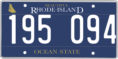 RI license plate 195094