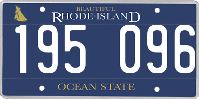 RI license plate 195096