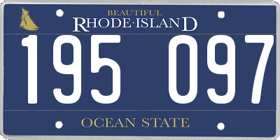 RI license plate 195097