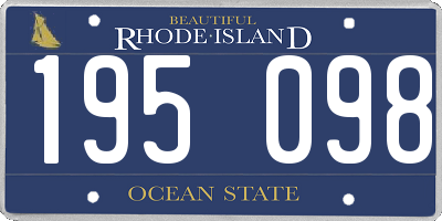 RI license plate 195098