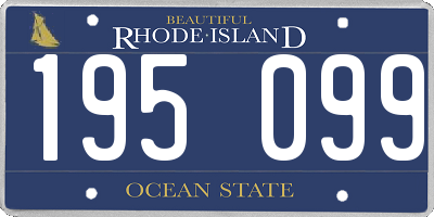 RI license plate 195099