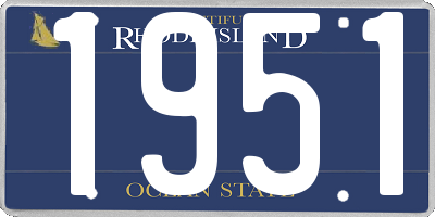 RI license plate 1951