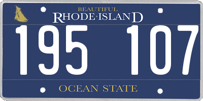 RI license plate 195107