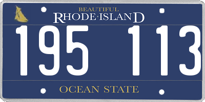 RI license plate 195113