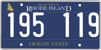 RI license plate 195119