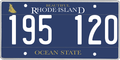 RI license plate 195120
