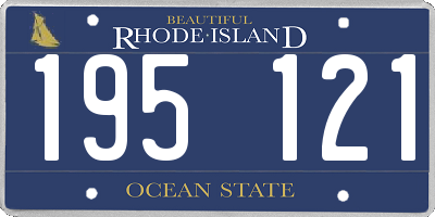 RI license plate 195121