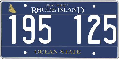 RI license plate 195125