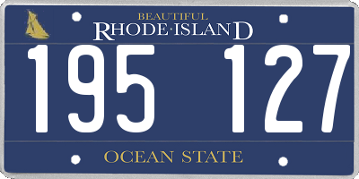 RI license plate 195127