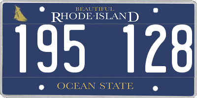 RI license plate 195128