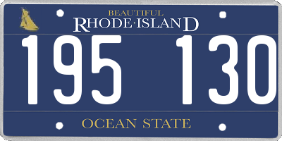 RI license plate 195130