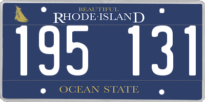 RI license plate 195131