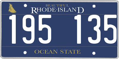 RI license plate 195135
