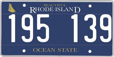 RI license plate 195139