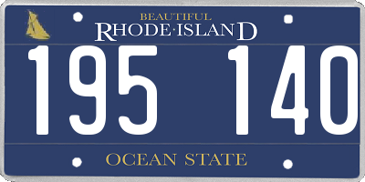 RI license plate 195140