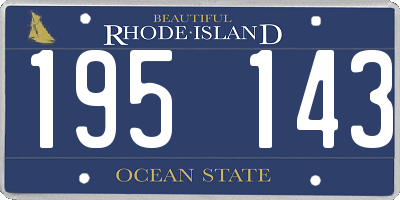 RI license plate 195143