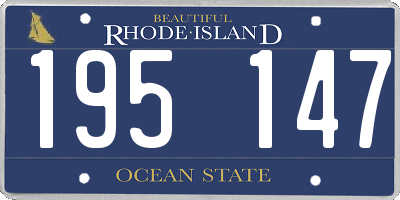 RI license plate 195147