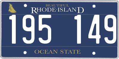 RI license plate 195149