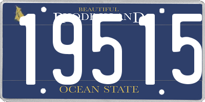 RI license plate 19515
