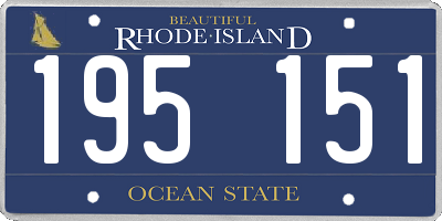 RI license plate 195151