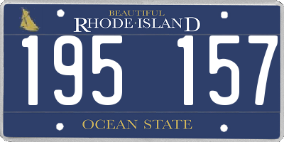 RI license plate 195157