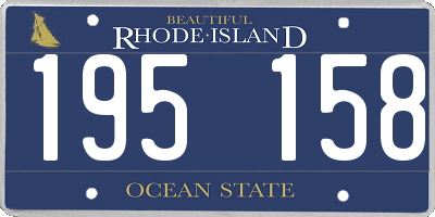 RI license plate 195158