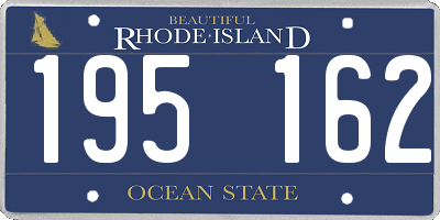 RI license plate 195162