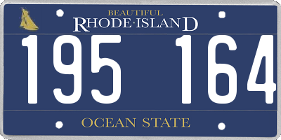 RI license plate 195164