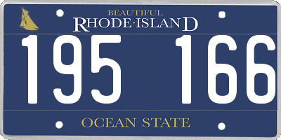 RI license plate 195166
