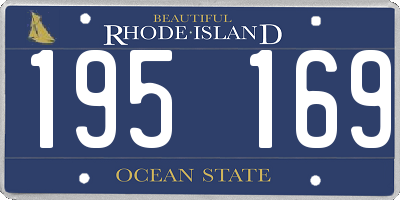 RI license plate 195169