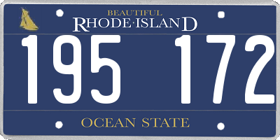 RI license plate 195172