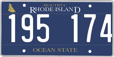 RI license plate 195174