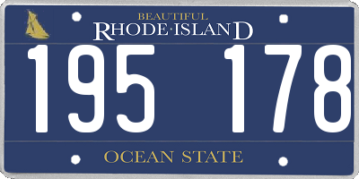 RI license plate 195178