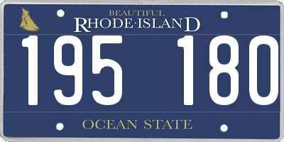 RI license plate 195180