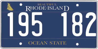 RI license plate 195182