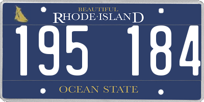RI license plate 195184