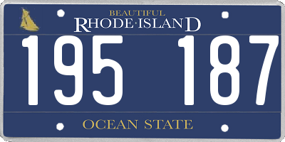 RI license plate 195187