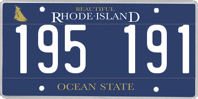 RI license plate 195191