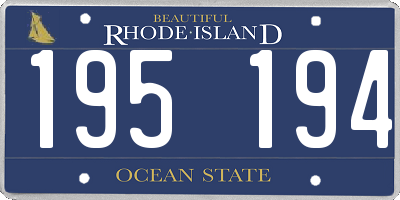 RI license plate 195194